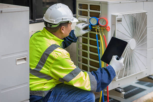 Professional Hvac technician working in Institute, WV